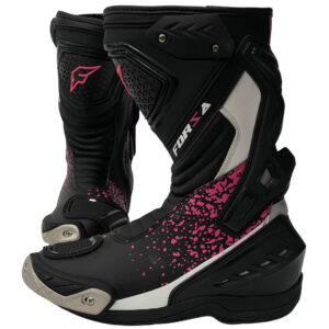 Bota Forza Long Rider Feminina - Black Pink White (LANÇAMENTO)